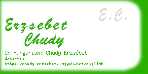 erzsebet chudy business card